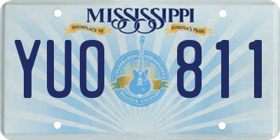 MS license plate YUO811