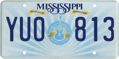 MS license plate YUO813