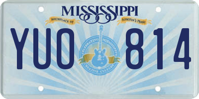 MS license plate YUO814