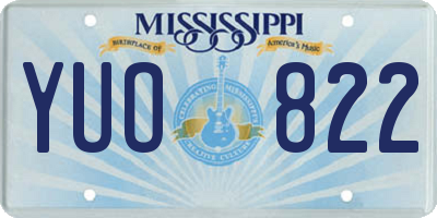 MS license plate YUO822