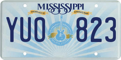 MS license plate YUO823