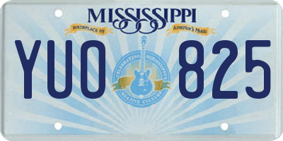 MS license plate YUO825