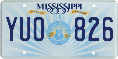 MS license plate YUO826