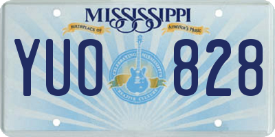 MS license plate YUO828