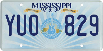 MS license plate YUO829