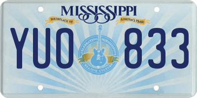 MS license plate YUO833