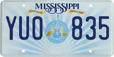 MS license plate YUO835