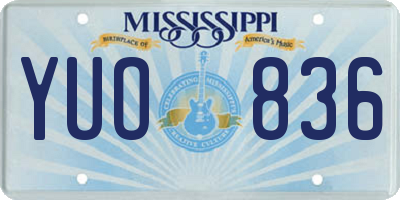 MS license plate YUO836
