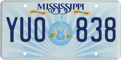 MS license plate YUO838