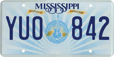 MS license plate YUO842