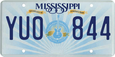 MS license plate YUO844