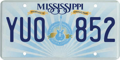 MS license plate YUO852