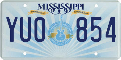 MS license plate YUO854