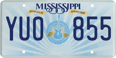 MS license plate YUO855