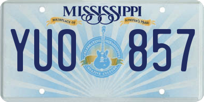 MS license plate YUO857