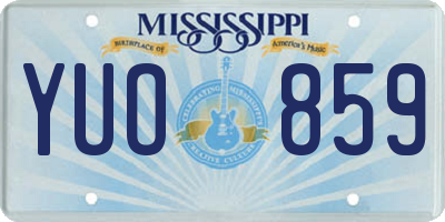 MS license plate YUO859