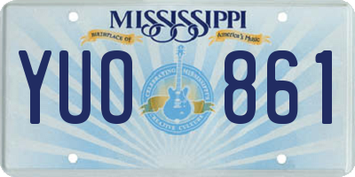MS license plate YUO861