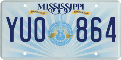 MS license plate YUO864