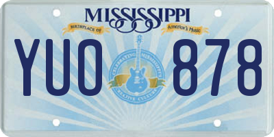 MS license plate YUO878