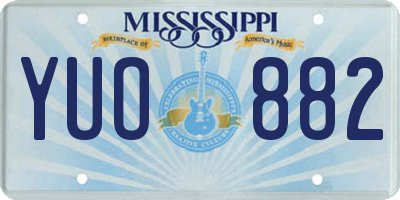 MS license plate YUO882