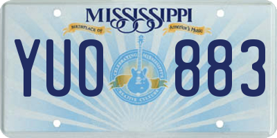 MS license plate YUO883