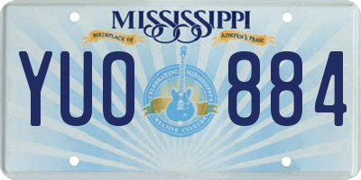 MS license plate YUO884