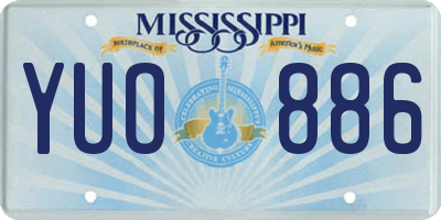 MS license plate YUO886
