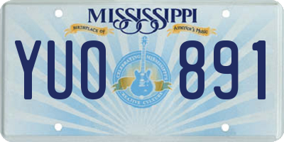 MS license plate YUO891