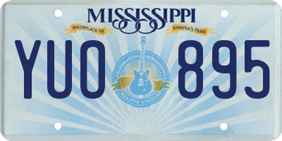 MS license plate YUO895