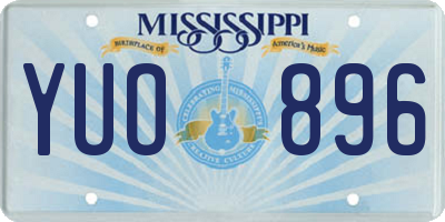 MS license plate YUO896