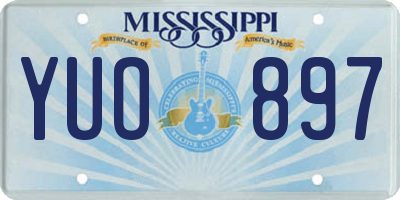 MS license plate YUO897