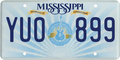 MS license plate YUO899