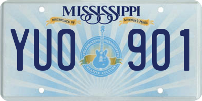 MS license plate YUO901