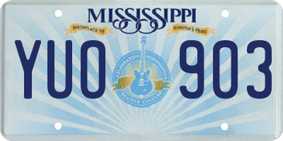 MS license plate YUO903
