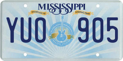 MS license plate YUO905