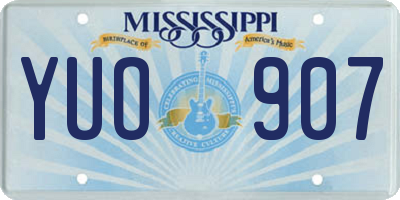 MS license plate YUO907