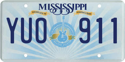 MS license plate YUO911