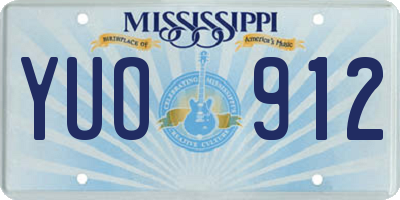 MS license plate YUO912