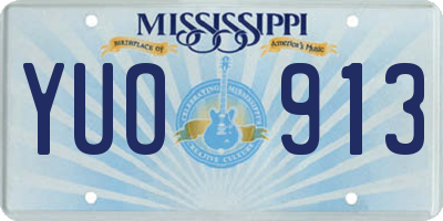 MS license plate YUO913