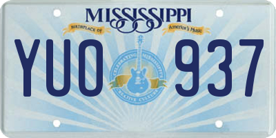 MS license plate YUO937