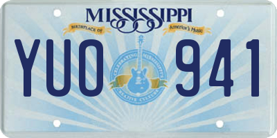 MS license plate YUO941