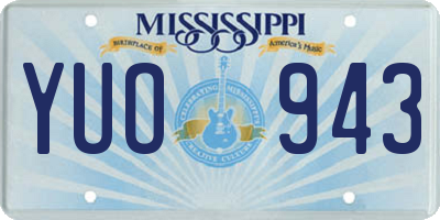 MS license plate YUO943