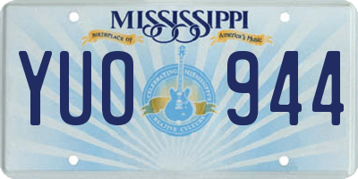 MS license plate YUO944
