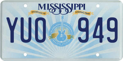 MS license plate YUO949