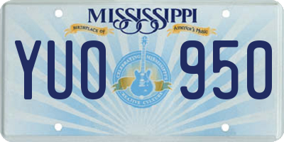 MS license plate YUO950