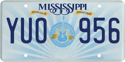 MS license plate YUO956