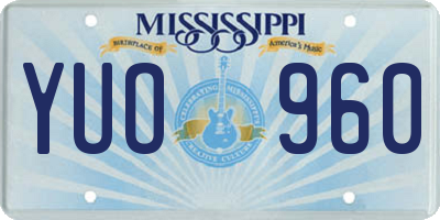 MS license plate YUO960
