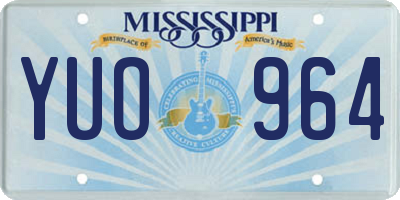 MS license plate YUO964