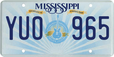 MS license plate YUO965