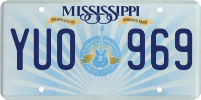 MS license plate YUO969